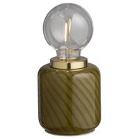 2e Halve Prijs Leen Bakker - Tafellamp Malaga LED - 20xØ10 Cm - Glas - Groen
