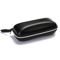 Zonnebril PU leder Shell rits bril zaak vak Grootte: 16 5 * 6 cm