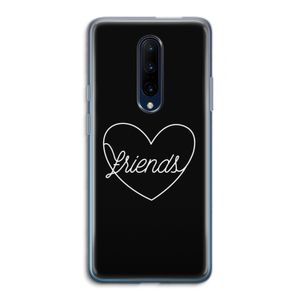 Friends heart black: OnePlus 7 Pro Transparant Hoesje