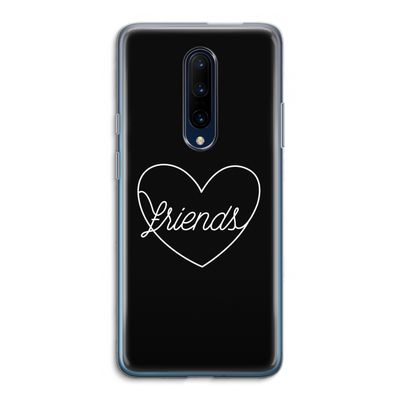 Friends heart black: OnePlus 7 Pro Transparant Hoesje