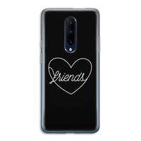 Friends heart black: OnePlus 7 Pro Transparant Hoesje