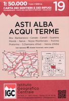 Wandelkaart 19 Asti, Alba, Acqui terme | IGC - Istituto Geografico Cen - thumbnail