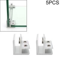 5 STKS aluminiumlegering glas combinatie klem kabinet partitie Fixing clip 90 graden Cliped 8-10mm