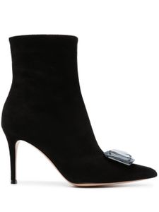 Gianvito Rossi bottines Jaipur 85 mm en daim - Noir