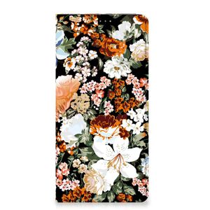 Smart Cover voor Samsung Galaxy A13 (4G) Dark Flowers