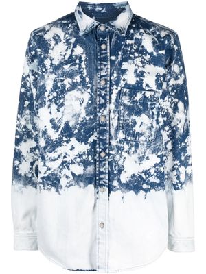 DARKPARK T-shirt met gebleekt-effect - Blauw DARKPARK T-shirt met gebleekt-effect - Blauw