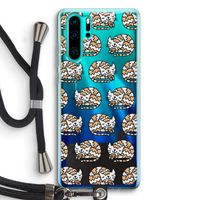 Slapende poes: Huawei P30 Pro Transparant Hoesje met koord
