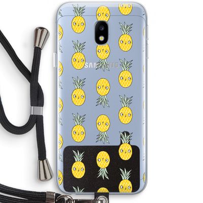 Ananas: Samsung Galaxy J3 (2017) Transparant Hoesje met koord