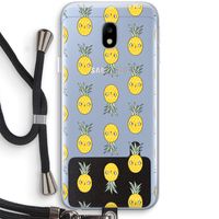 Ananas: Samsung Galaxy J3 (2017) Transparant Hoesje met koord