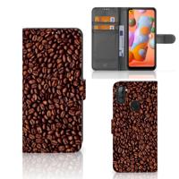 Samsung Galaxy M11 | A11 | Book Cover | Koffiebonen | Portemonnee hoesje