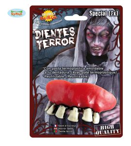 Zombie tanden met thermoplastisch pasta