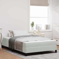 Boxspringbed met matras Lichtgrijs 120 x 210 cm Stof