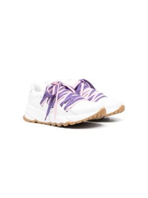 Missoni Kids baskets en cuir à lacets - Blanc