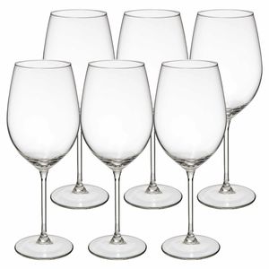 Wijnglazen set Lina - doosje 12x stuks - chique transparant glas - 41 CL