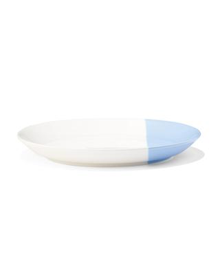 HEMA Gebaksbordje Ø17cm Tafelgenoten New Bone Wit Met Lichtblauw (lichtblauw)