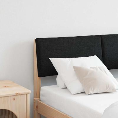Gestoffeerd hoofdbord Zwart 120 cm Massief grenenhout Gestoffeerd hoofdbord Zwart 120 cm Massief grenenhout