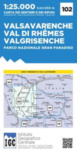 Wandelkaart 102 Valsavarenche, Val di Rhemes, Valgrisenche | IGC - Ist