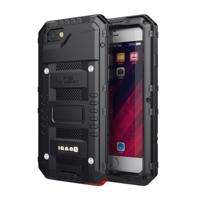 Waterdichte stof schokbestendige zink legering + siliconen case voor iPhone 6 & 6s (zwart)