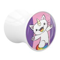 Double Flared Plug met Chubby Unicorn Design Acryl Tunnels & Plugs - thumbnail