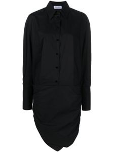 The Attico robe-chemise à ourlet asymétrique - Noir