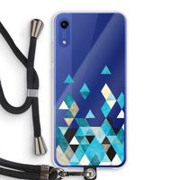 Gekleurde driehoekjes blauw: Honor Play 8A Transparant Hoesje met koord