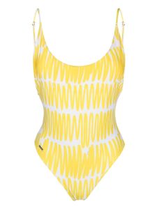 Kiton maillot de bain à imprimé abstrait - Jaune