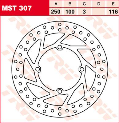 TRW Remschijf, remschijven voor de moto, MST307