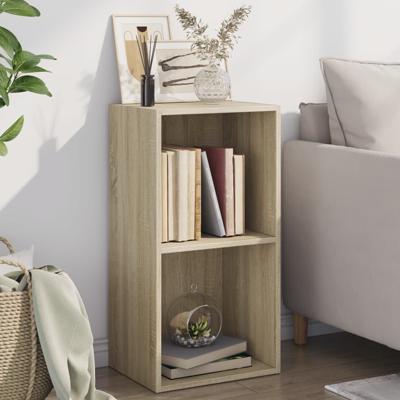 Boekenkast met 2 schappen 40x30x76,5 cm bewerkt hout sonoma eik
