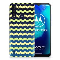 Motorola Moto G8 Power Lite TPU bumper Waves Yellow - thumbnail