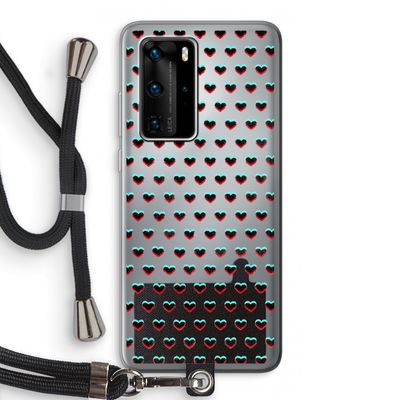 Hartjes: Huawei P40 Pro Transparant Hoesje met koord