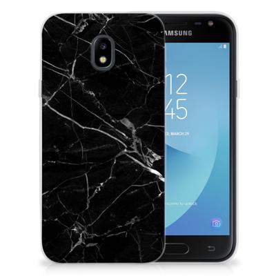 Samsung Galaxy J3 2017 | TPU | Siliconen hoesje | Marmer Zwart - Origineel Cadeau Vader