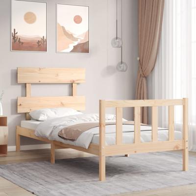 Bedframe zonder matras massief grenenhout 90x200 cm