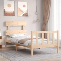 Bedframe zonder matras massief grenenhout 90x200 cm