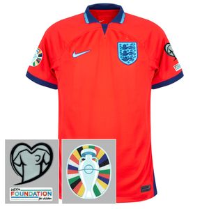 Engeland Shirt Uit 2022-2023 + EK 2024 Kwalificatie Badges