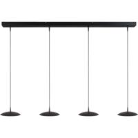 Masterlight 4-lichts hanglampScala 130cm zwart nikkel Ø 20cm - 2191-05-81-130-4-20