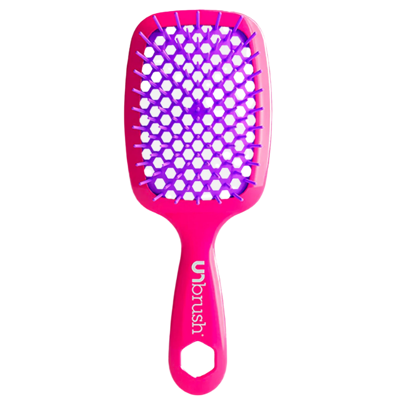 UNbrush Detangling Hair Brush Neon - Pink Burst