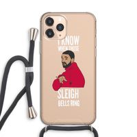 Sleigh Bells Ring: iPhone 11 Pro Transparant Hoesje met koord