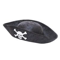 Rubies Carnaval verkleed hoed voor een Piraat - zwart - polyester - kinderen   -
