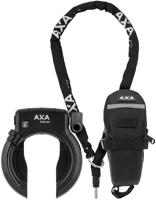 AXA ringslot defender met insteekketting rlc140 en zadeltas zwart