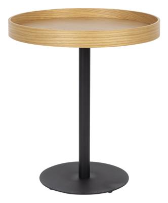 ZILT Ronde Bijzettafel 'Andreanna' 40cm, kleur Eiken