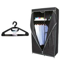 Mobiele kledingkast - 88 x 45 x 160 cm - incl. kledinghanger set 10x