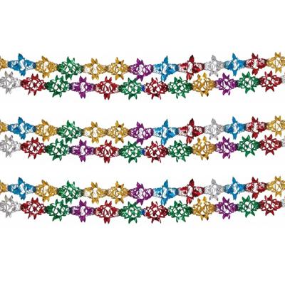 Disco glitter feestslinger - 3x - 270 x 15 cm - glanzend - folie slingers - versiering - glamour par