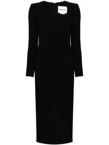 Roland Mouret robe mi-longue à encolure incurvée - Noir