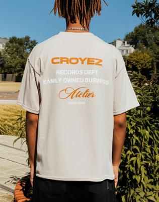 Croyez Homme Records T-shirt Cr2-ss25-25 Print T-shirts 093 Stone