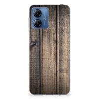 Motorola Moto G14 | Bumper Hoesje | Steigerhout