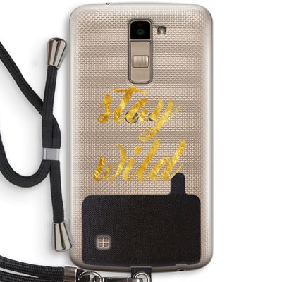 Stay wild: LG K10 (2016) Transparant Hoesje met koord