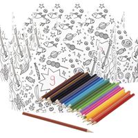 5x Knutsel papieren kroontjes om in te kleuren incl. potloden - thumbnail