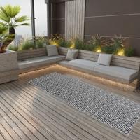 VidaXL Buitenkleed arakil 80x250 cm polypropeen zwart