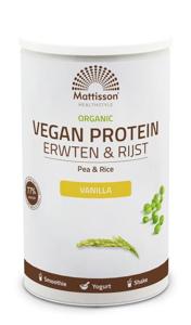 Mattisson Vegan protein erwten & rijst vanille bio