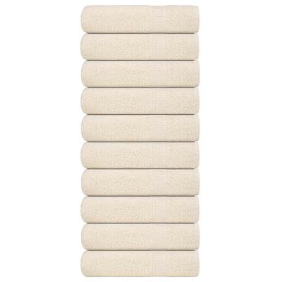 VidaXL Douchehanddoeken 10 st 70x140 cm 360 g/m² 100% katoen crème